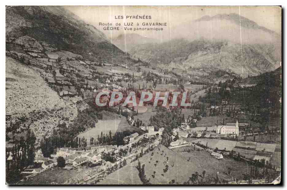 Die Pyrenäen — Straße von Luz nach Gavarnie — Gédre, Panoramablick