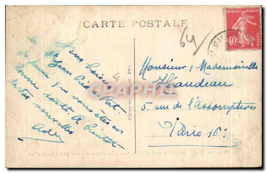 CPA St Jean Pied de Port Vue generale Entree Par Uhart Cize — Rückseite