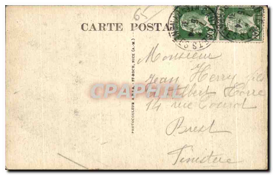 CPA Cauterets Le Casino — Verso