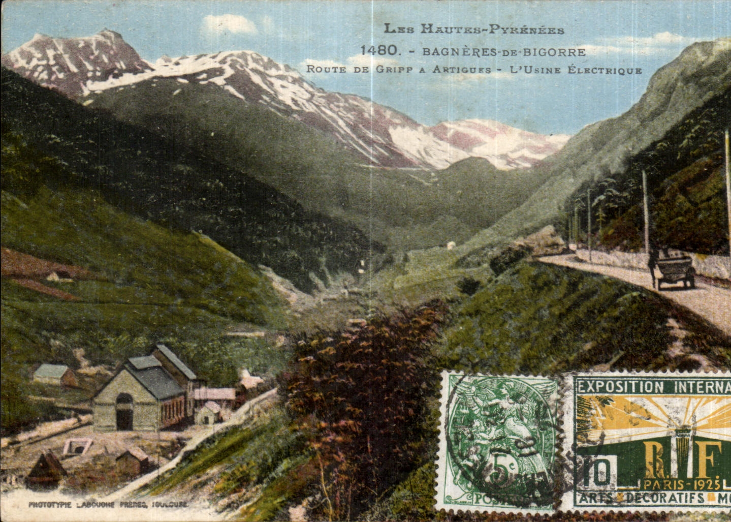 Les Hautes-Pyrénées - Bagnères-de-Bigorre - L'Usine Électrique - Route de Grimp à Artigues - Phototype Labouche Frères, Toulouse