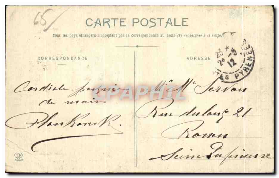CPA Les Hautes Pyrenees Lourdes Le Funiculaire Du Grand Jer (Thain Montant)  — Verso