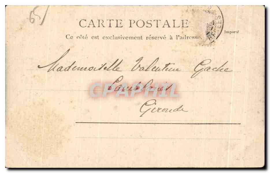 CPA L Adour et la Chaine des Pyrenees Tarbes — Rückseite