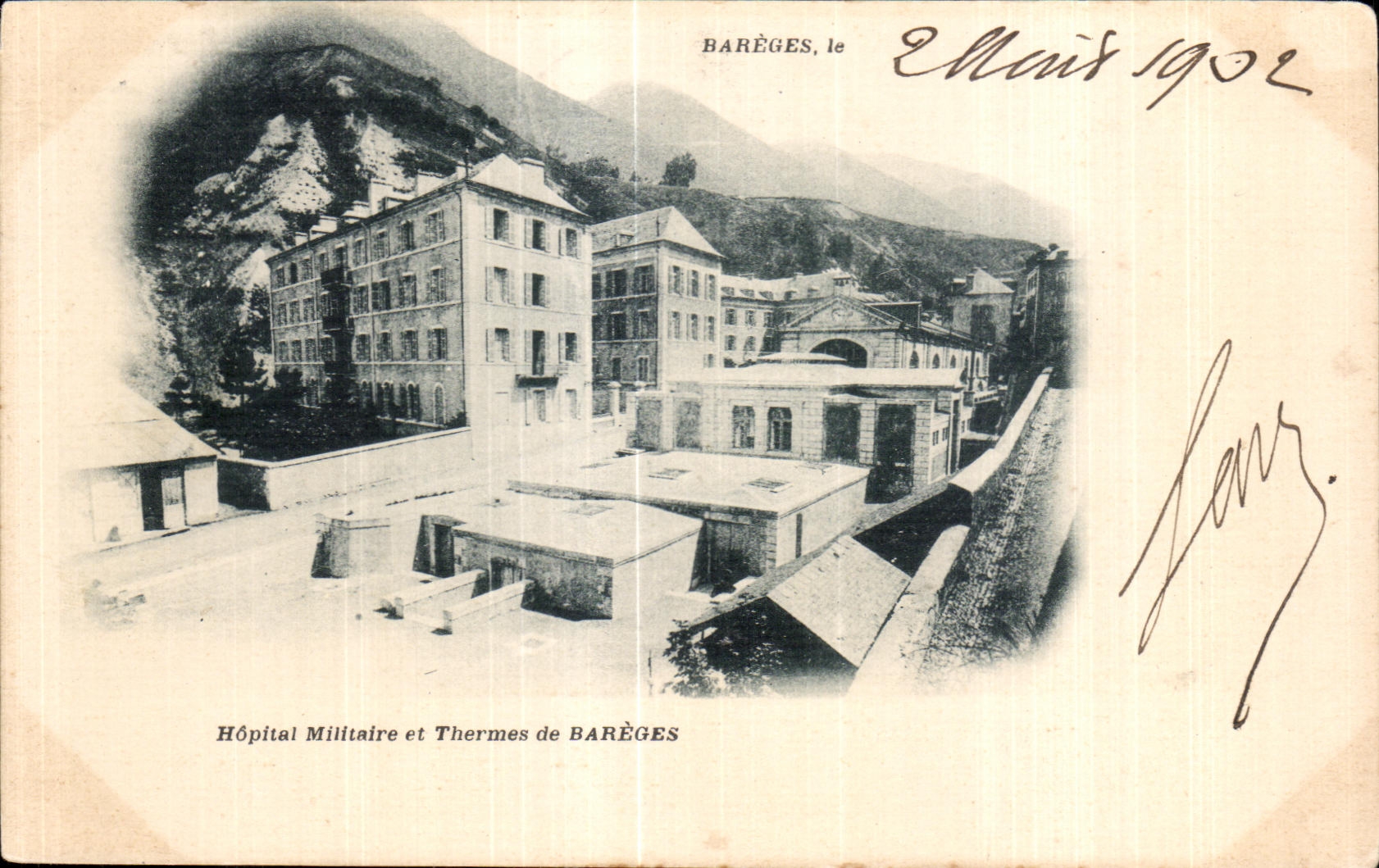CPA Bareges Hopital Militaire et Thermes de Bareges Militaria