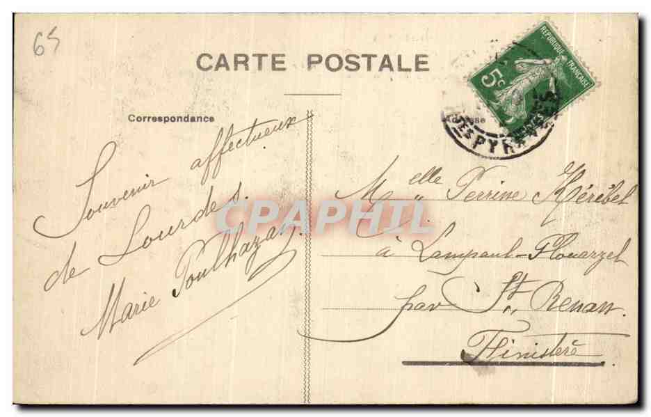 CPA Les Pyrenees Barthes pres Lourdes Maison ou Bernadette a passe les premieres annces de sa vie et ou se Sont  — Verso