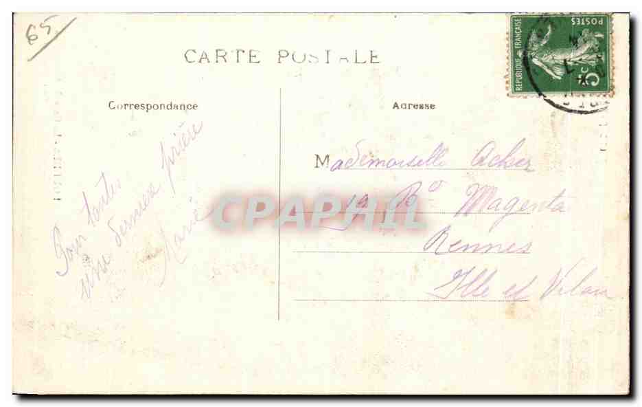 CPA Les Pyrenees Lourdes La Gare du Funiculaire du Pic du Jer  — Rückseite