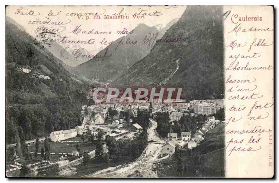 Vue du Maméton Vert — Cauterets — éditeur non identifié