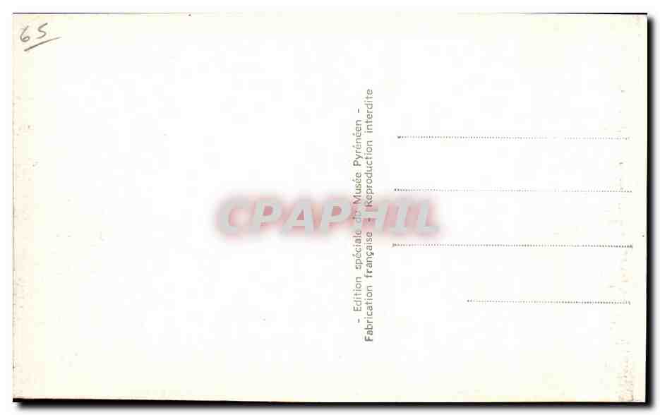 CPA Lourdes Chateau Fort Musee Pyrenees Cuisine Bearnaise — Verso