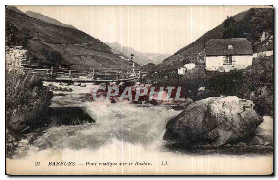 Bareges — Holzbrücke über den Bastan — LL
