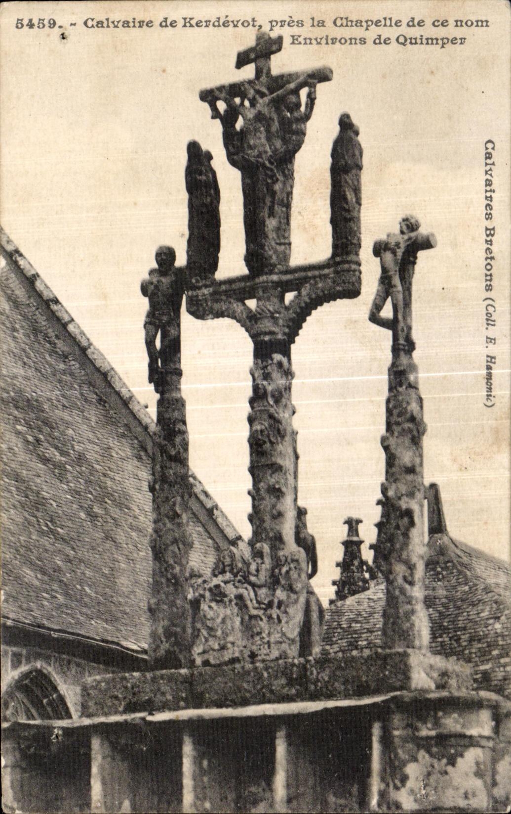 CPA Calvaire de Kerdevot pres la Chapelle de ce nom Environs de Quimper