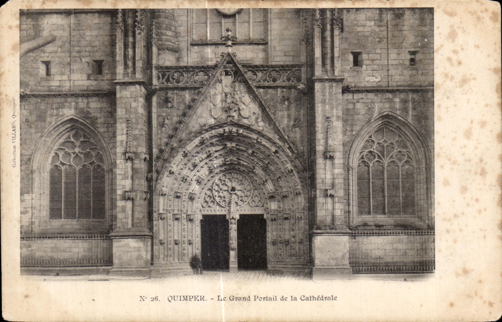 Quimper - Le Grand Portail de la Cathédrale — Collection VILLARD, n° 26