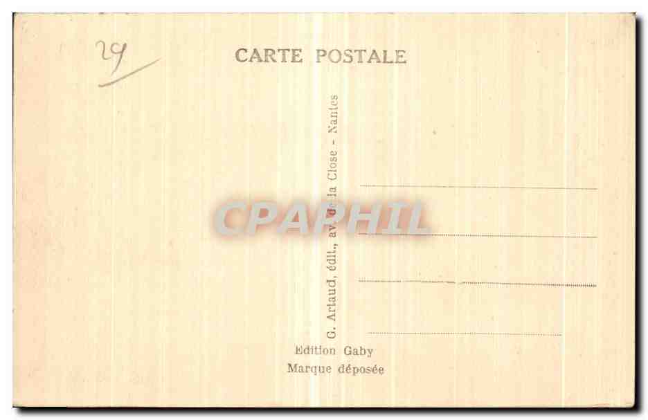 CPA Quimper La Cathedrale et les Jardins de I Eveche — Rückseite