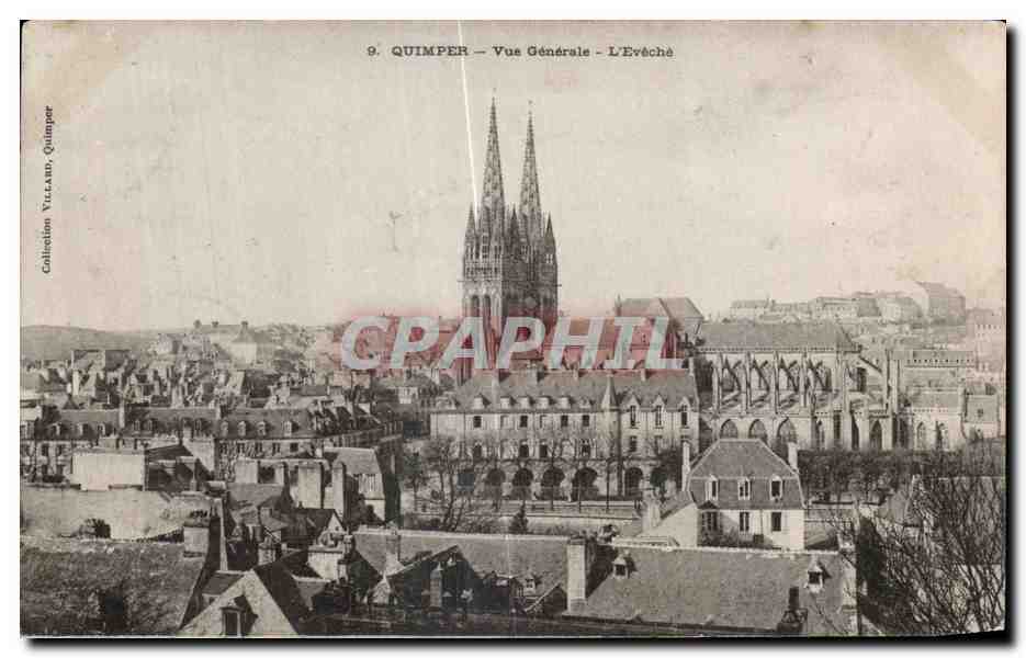 CPA Quimper Vue Generale L Eveche