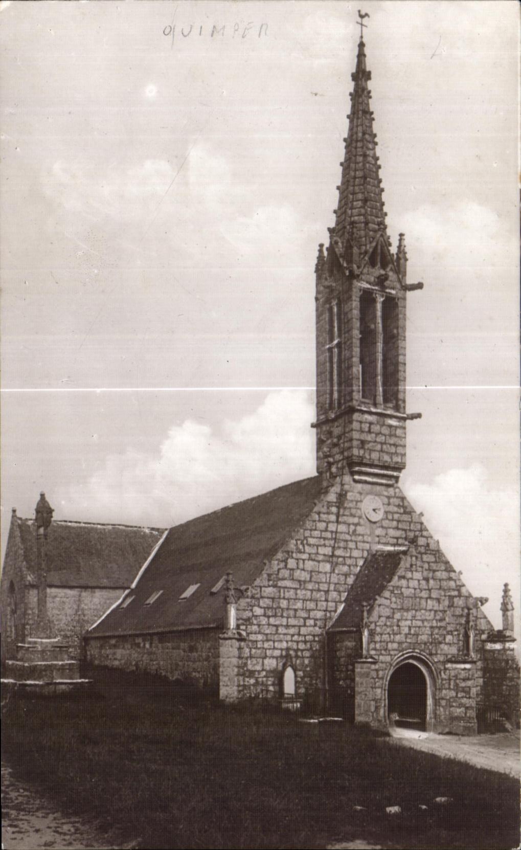 CPA Quimper L Eglise De Kerfeunteun