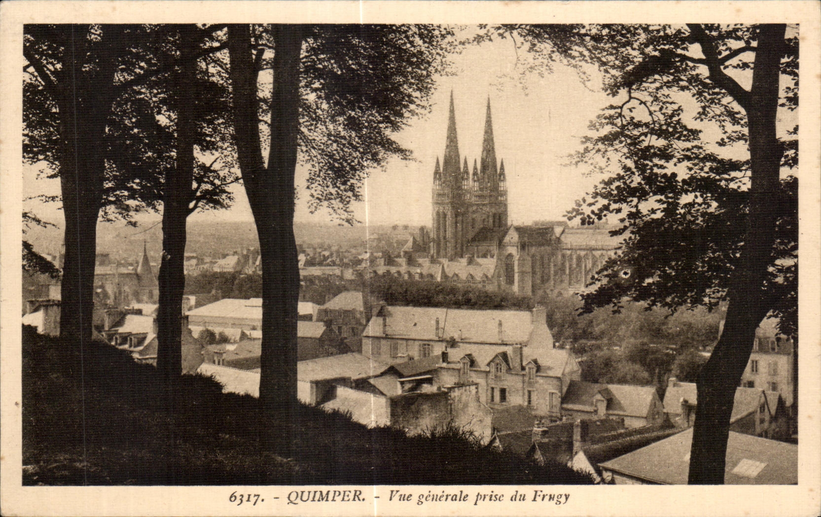 CPA Quimper Veu generale prise du Frugy