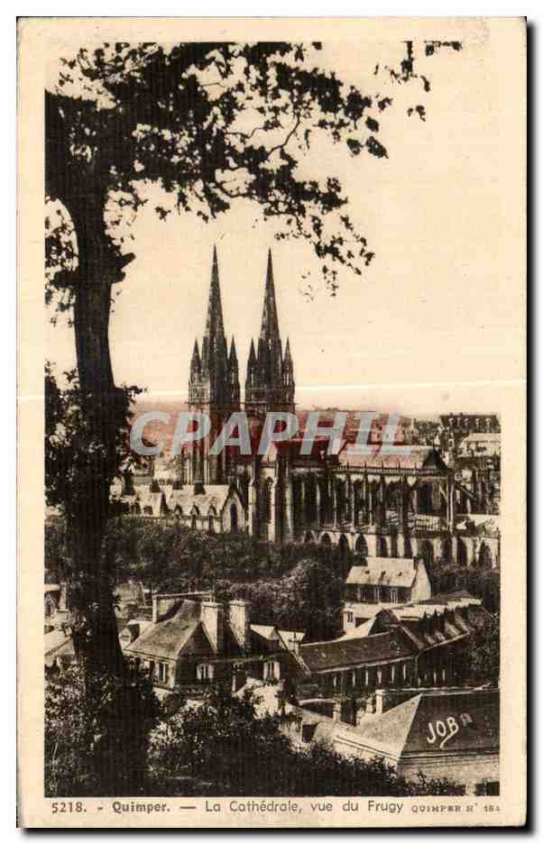 CPA Quimper La Cathedrale Vue du Frugy
