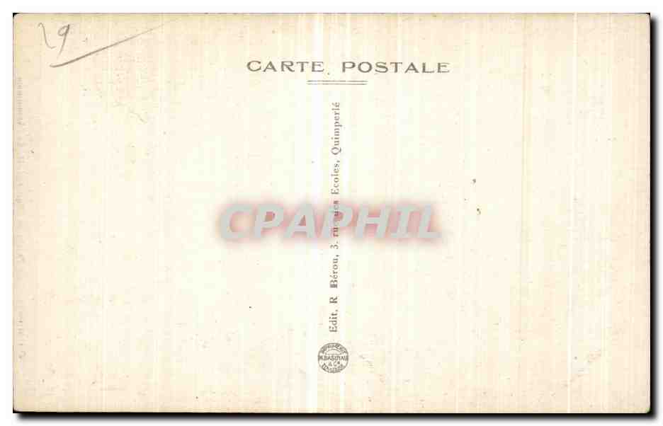 CPA Quimper Le Porche de I Eglise de I Assomption — Rückseite