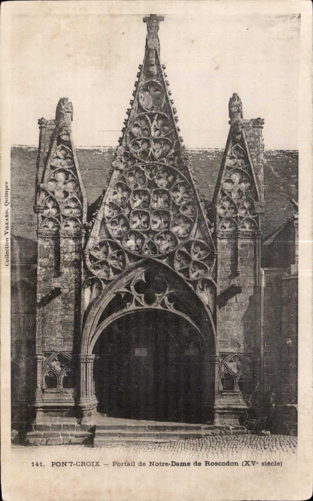 CPA Pont Croix Portail de Notre Dame de Roscodon (XV siecle)