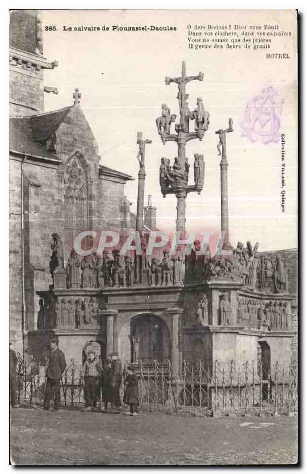 CPA Le calvaire de Plougastel Daoulas Enfants Folklore