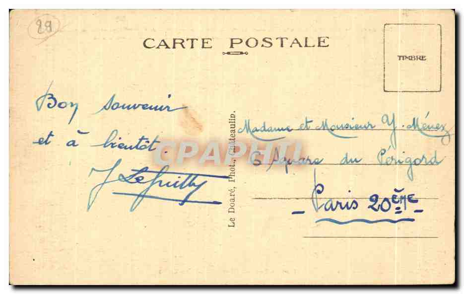 CPA Pont de Plougastel Daoulas — Rückseite