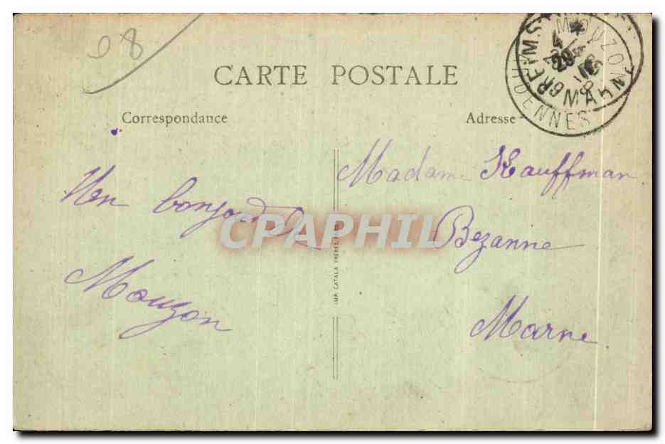 CPA Mouzon (Ardennes) L Eglise Notre Dame Monum — Rückseite