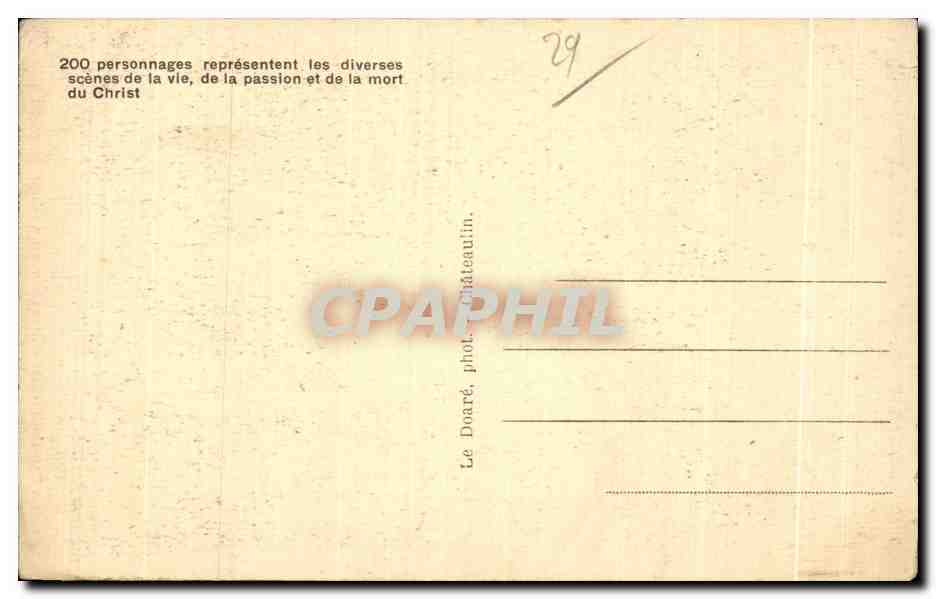 CPA Bretagne Plougastel Daoulas (Finistere) Le Calvaire Croas ar vossen (Croix de peste) — Rückseite