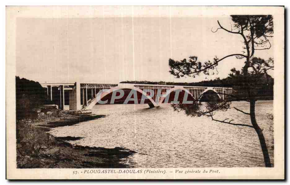 CPA Plougastel Daoulas (Finistere) Vue generale du Pont