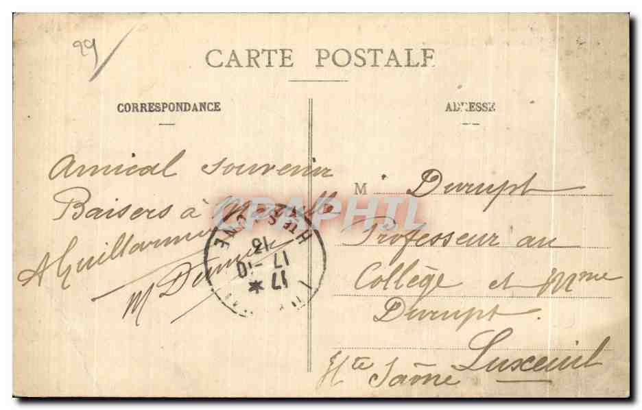 CPA Environs de Brest Plougastel Rochers de I Imperatrice — Rückseite