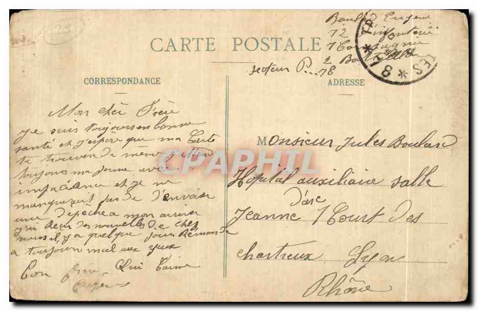 CPA Pleyben Calvaire Mauvais Larre — Rückseite