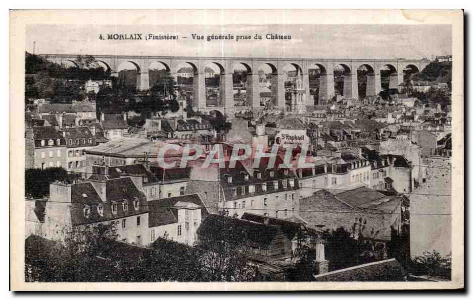 CPA Morlaix (Finistere) Vue generale prise du Chateau