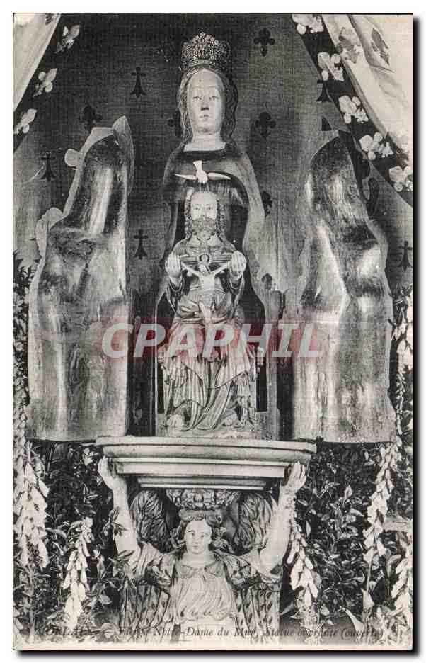 CPA Morlaix Vue Notre Dame du Mur Statue ouvrante