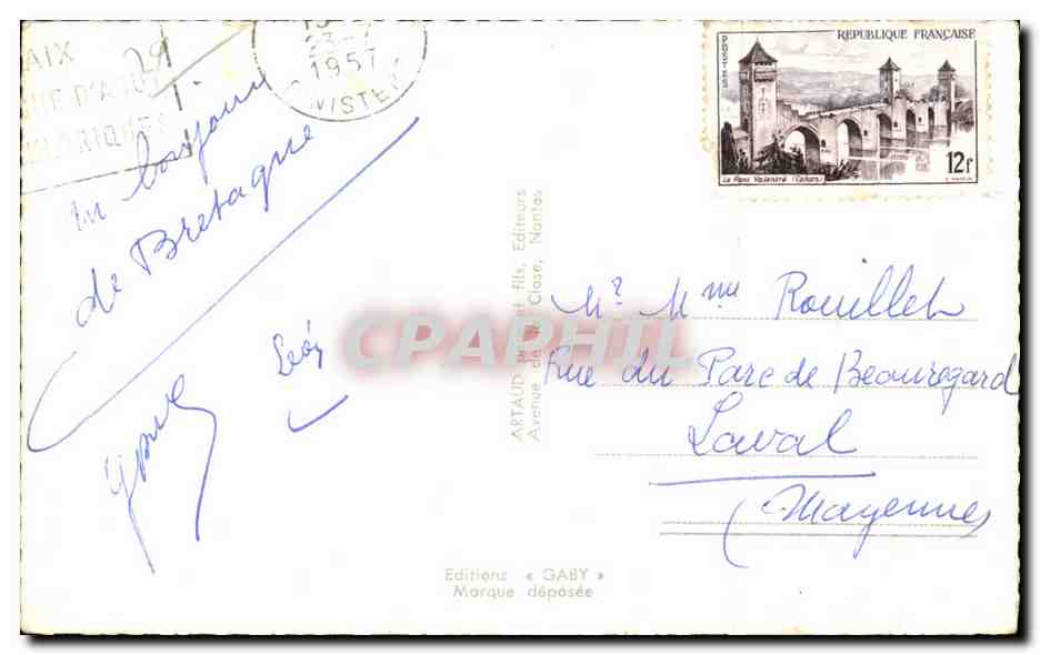 CPA Morlaix Moison de la Reine Anne — Rückseite