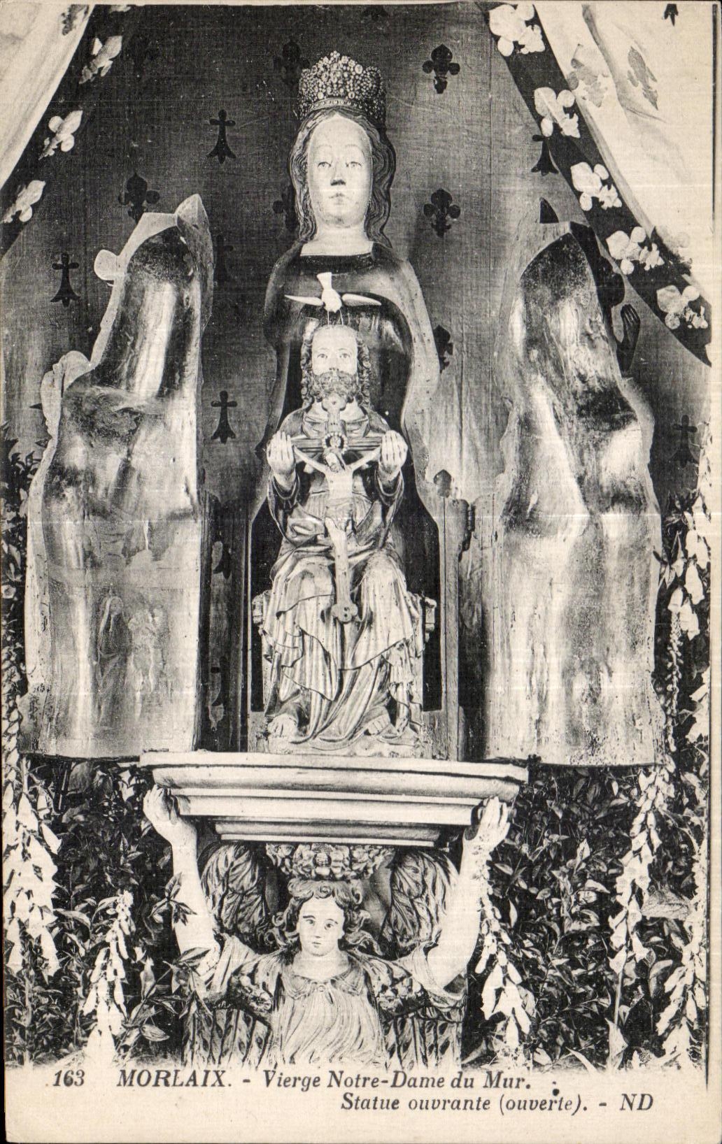 CPA Morlaix Vierge Notre Dame du Mur Statue ouvrante (ouverte)