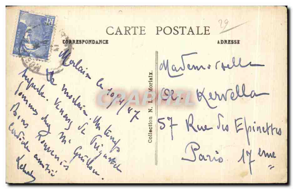 CPA Morlaix (Finistere) le Baptistere du I Eglise Ste Melaine — Rückseite
