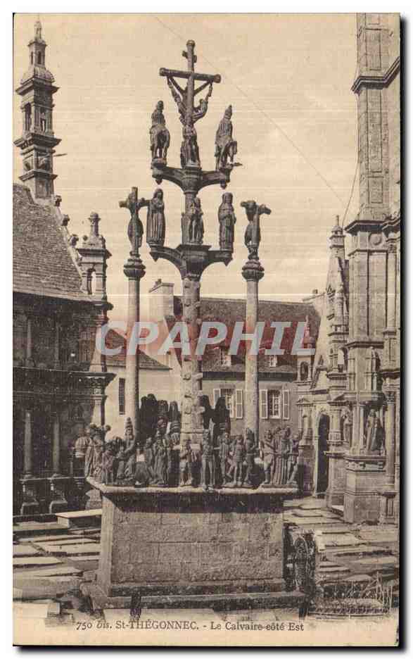 CPA Saint Thegonnec Le Calvaire cote Est