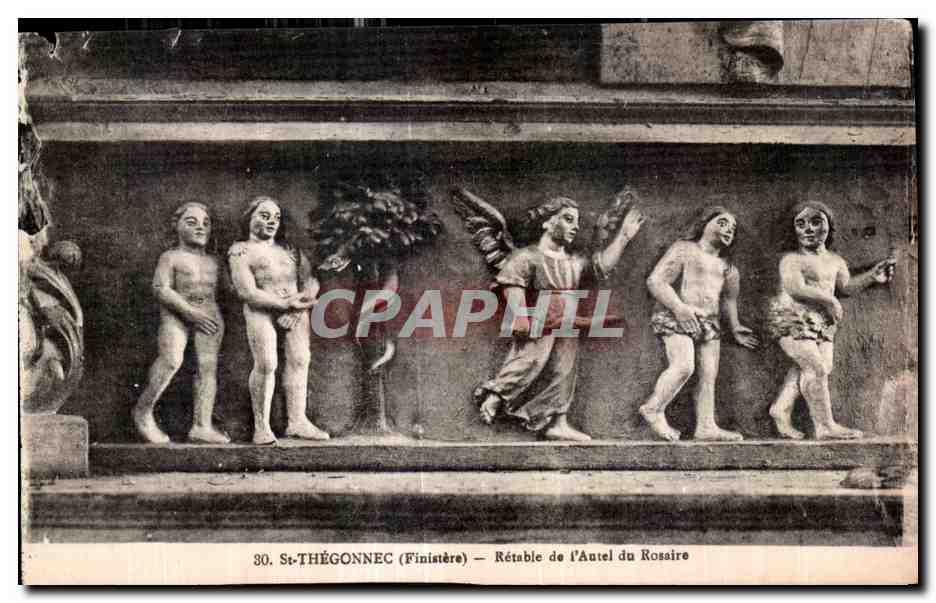 CPA Saint Thegonnec (Finistere) Retable de I Autel du Rosaire