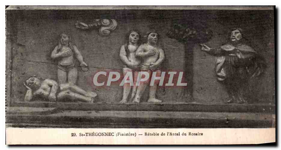 CPA Saint Thegonnec (Finistere) Retable de I Autel du Rosaire