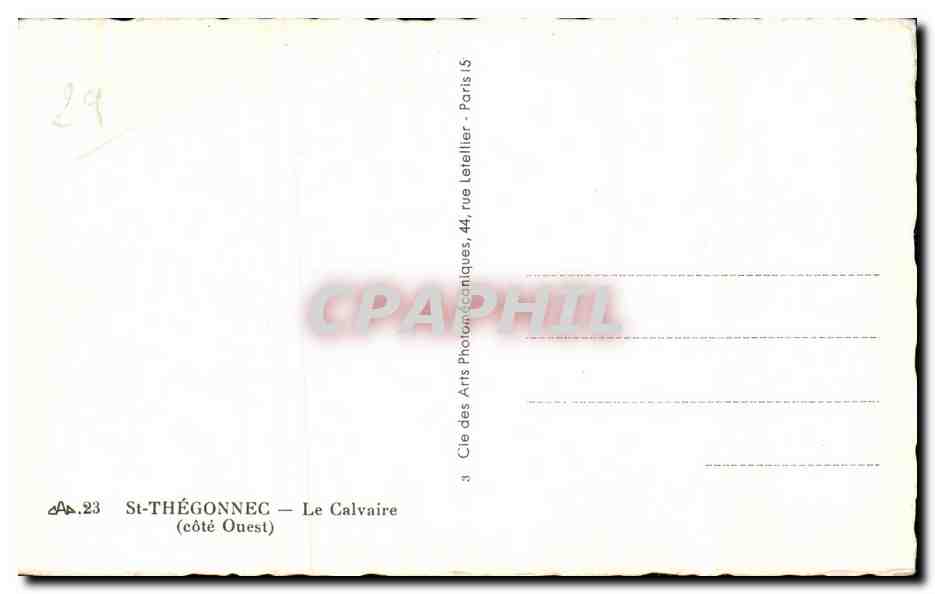 CPA Saint Thegonnec Le Calvaire (Cote Ouest) — Rückseite