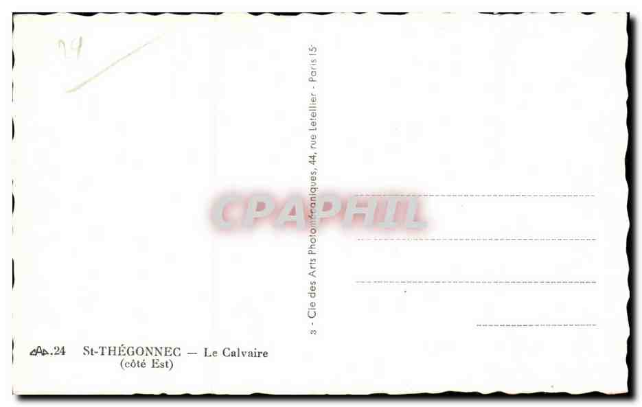 CPA Saint Thegonnec Le Calvaire (Cote Est) — Rückseite