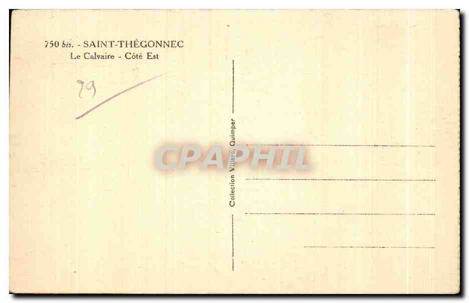 CPA Saint Thegonnec Le Calvaire Cote Est — Rückseite