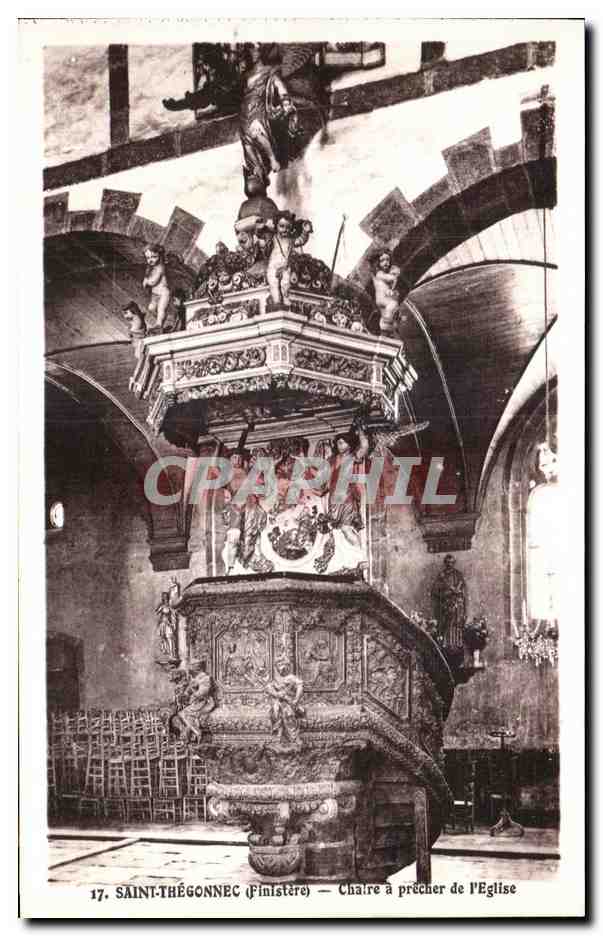 CPA Saint Thegonnec (Finistere) Chaire a precher de I Eglise
