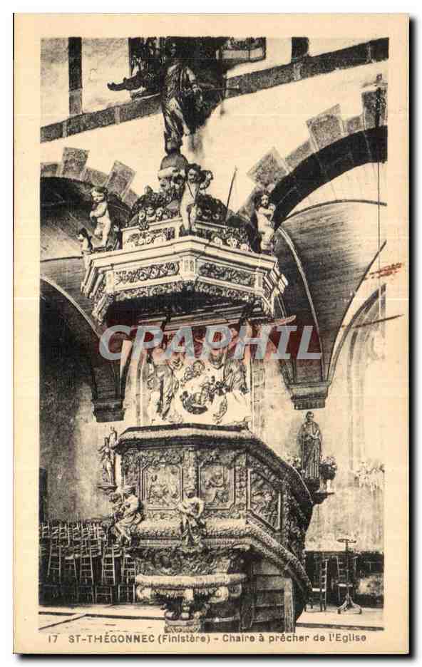 CPA Saint Thegonnec (Finistere) Chaire a precher de I Eglise
