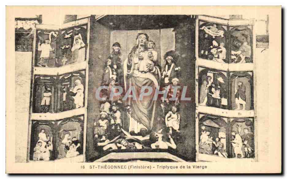 CPA Saint Thegonnec (Finistere) Triptyque de la Vierge