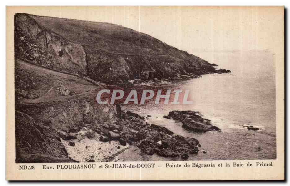 CPA Plougasnou et St Jean du Doigt Pointe de Begrassia et la Baie de Primel