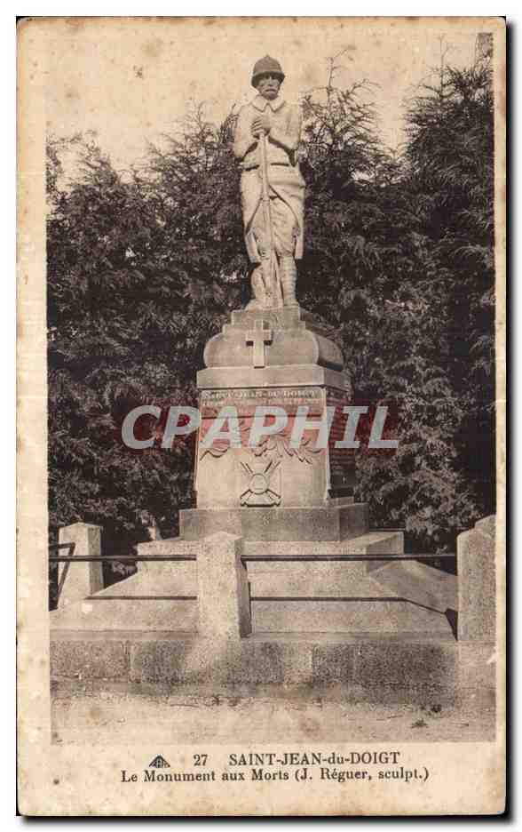 CPA St Jean du Doigt Le Monument aux Morts Militaria 