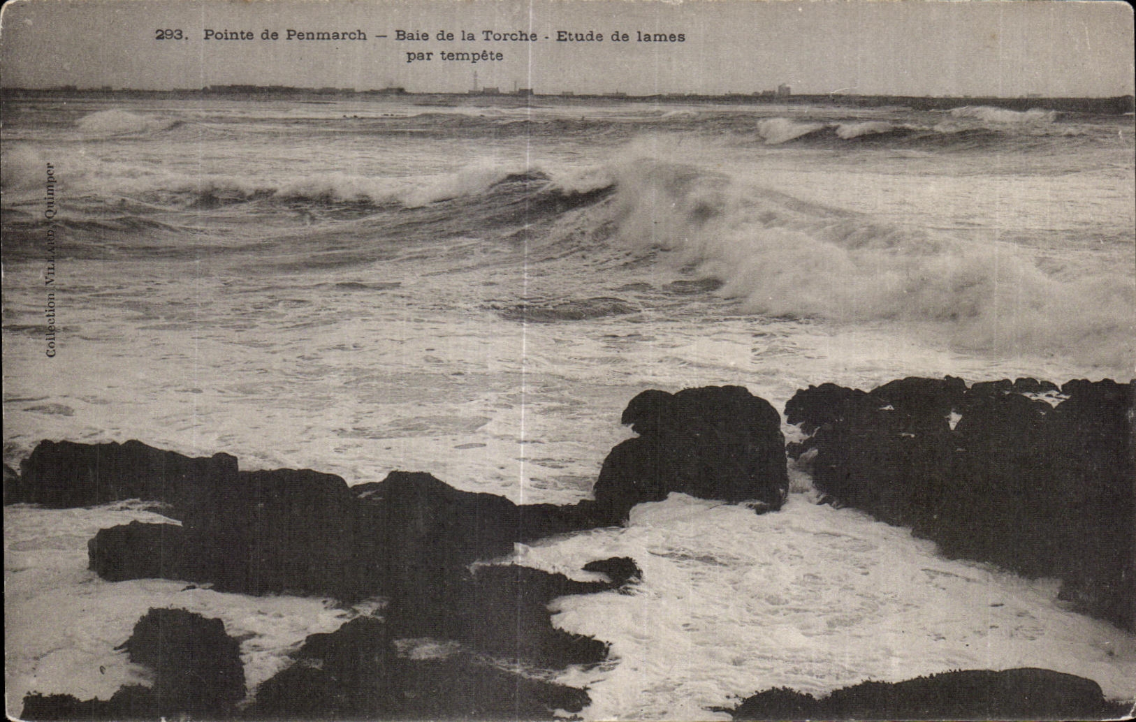 CPA Pointe de Penmarch Baie de la Torche Etude de lames par tempete
