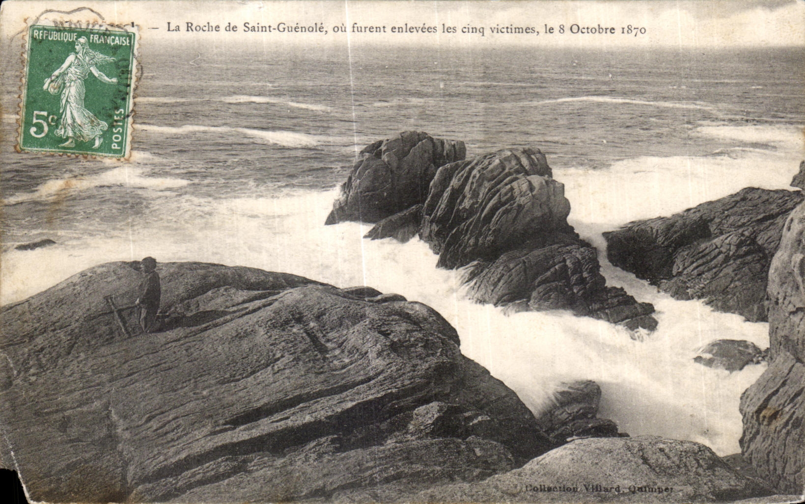 CPA La Roche de Saint Guenole ou furent enlevees les cinq victimes le 8 octobre 1870