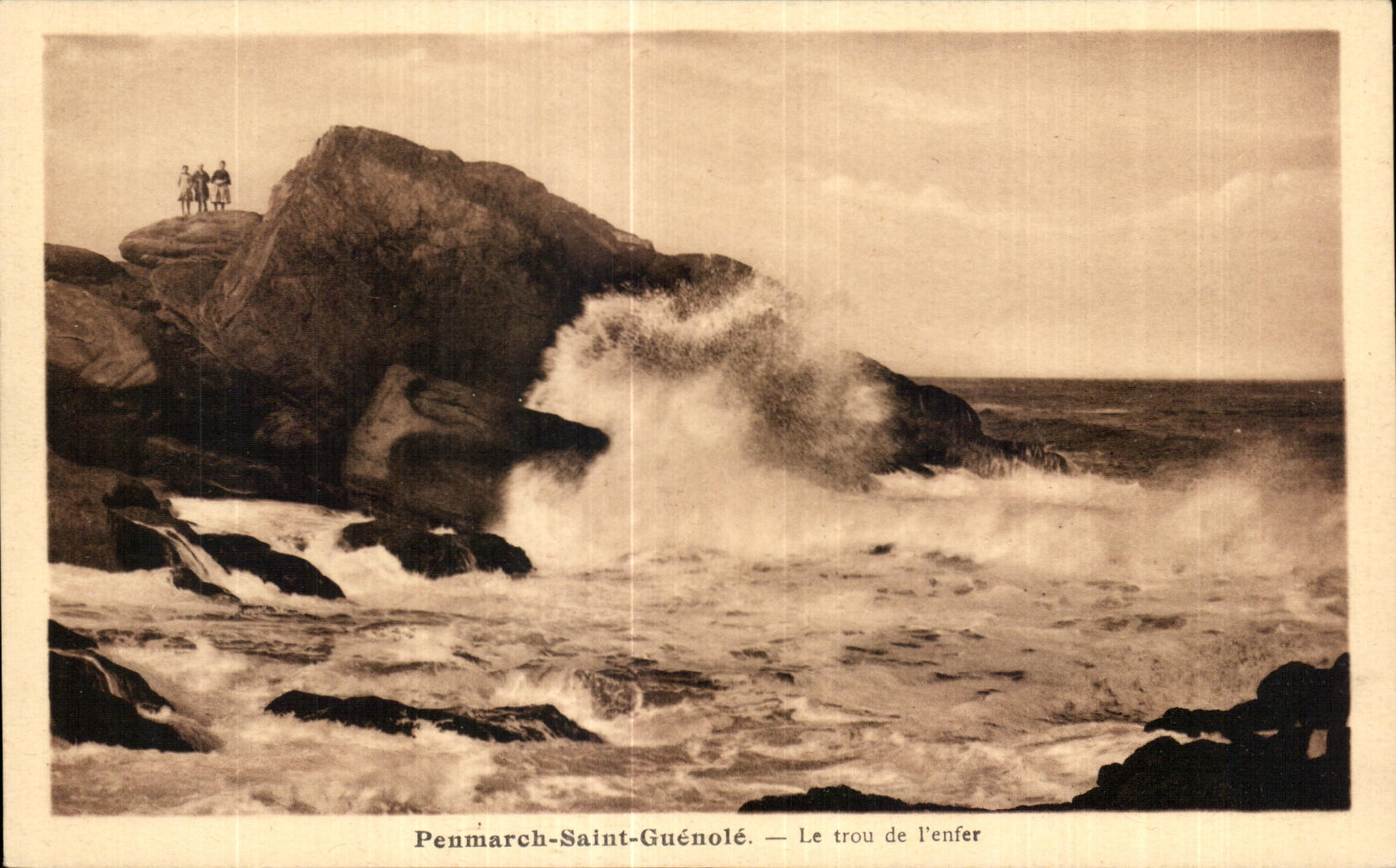 CPA Panmarch Saint Guenole Le trou de I enfer