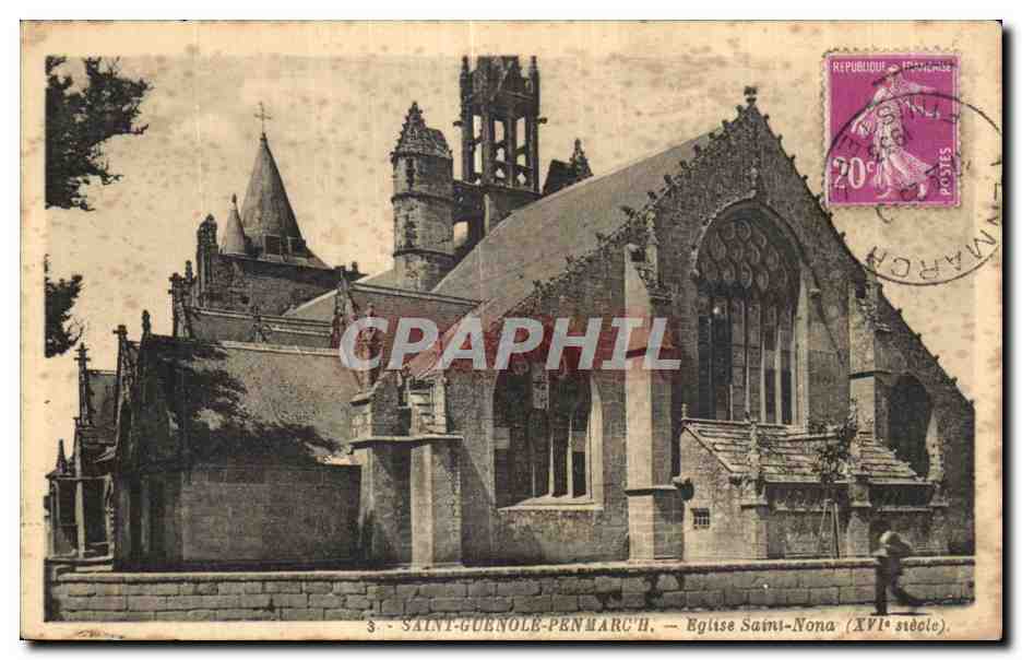 CPA Saint Guenole Penmarch Eglise Saint Nona