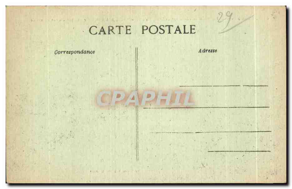 Penmarch — Die Felsen, an denen am 8. Oktober 1870 fünf Opfer von einer Flutwelle weggerissen wurden — Sammlung Var Don Quimper — Rückseite