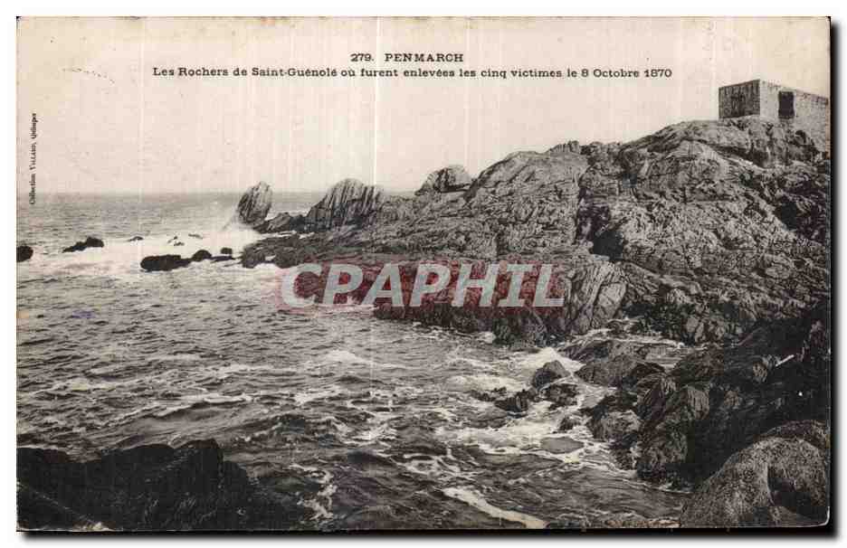 CPA Penmarch Les Rochers de Saint Guenole ou furent enlevees les cinq victimes le